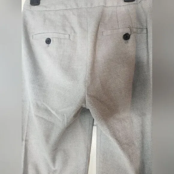 Banana Republic 6 CurvyAvery Gray HerringbonePrint Belted FullLength Women Pants - Picture 4 of 7